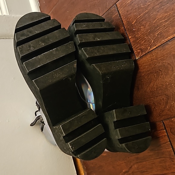 Dolla Kill Current Mood Lilac Holographic Combat Boots size 9 womens - Picture 5 of 6